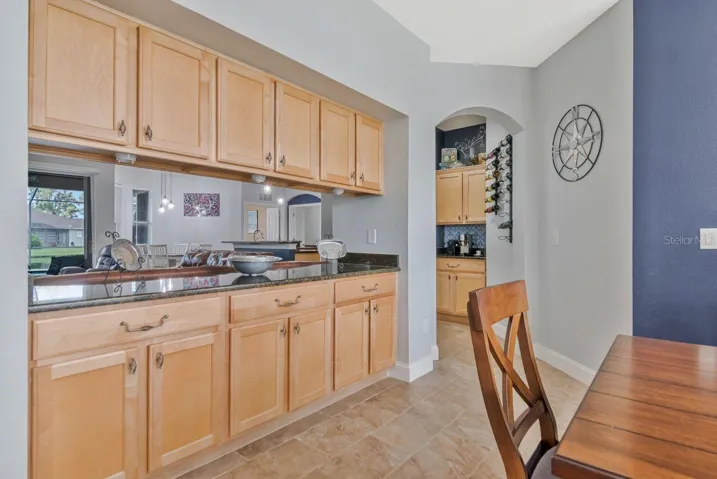 Built In Buffet and Bar makes entertaining a breeze.