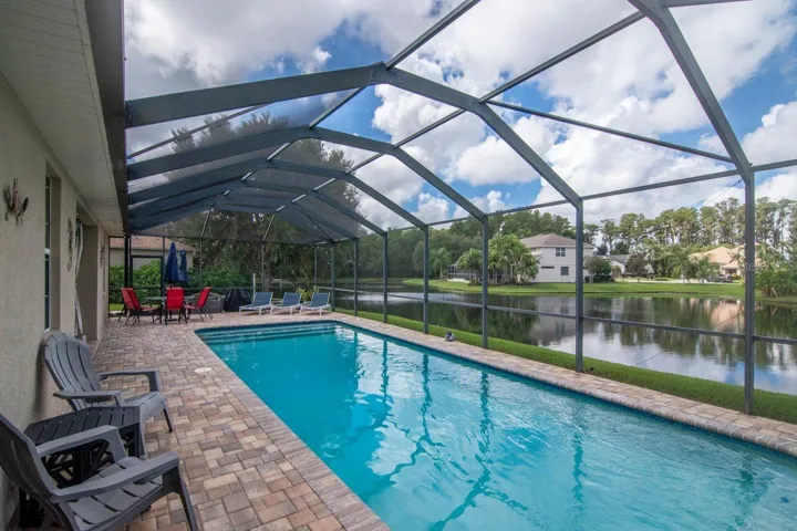 Oversized Volleyball Style Pool - perfect for laps, floating, and relaxing.