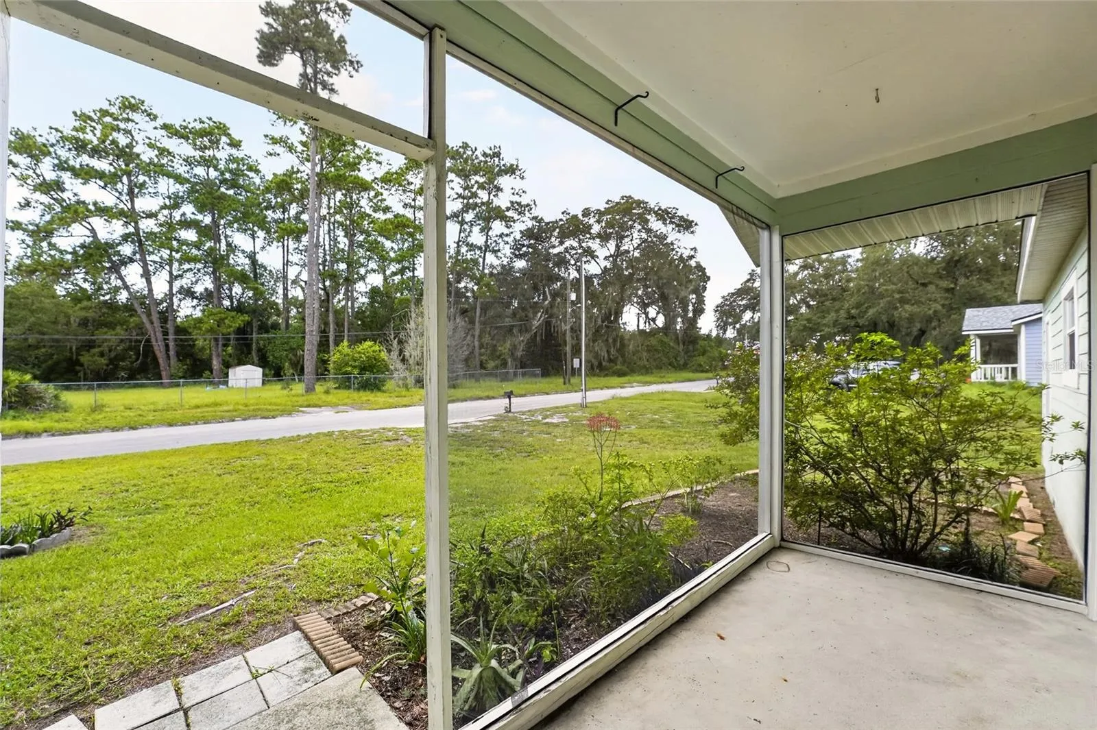 Screened front porch