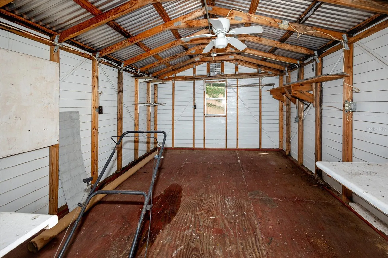 shed with electricity
