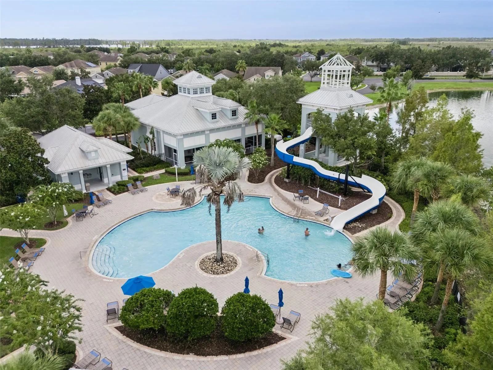 Resort Style Pool with Waterslide