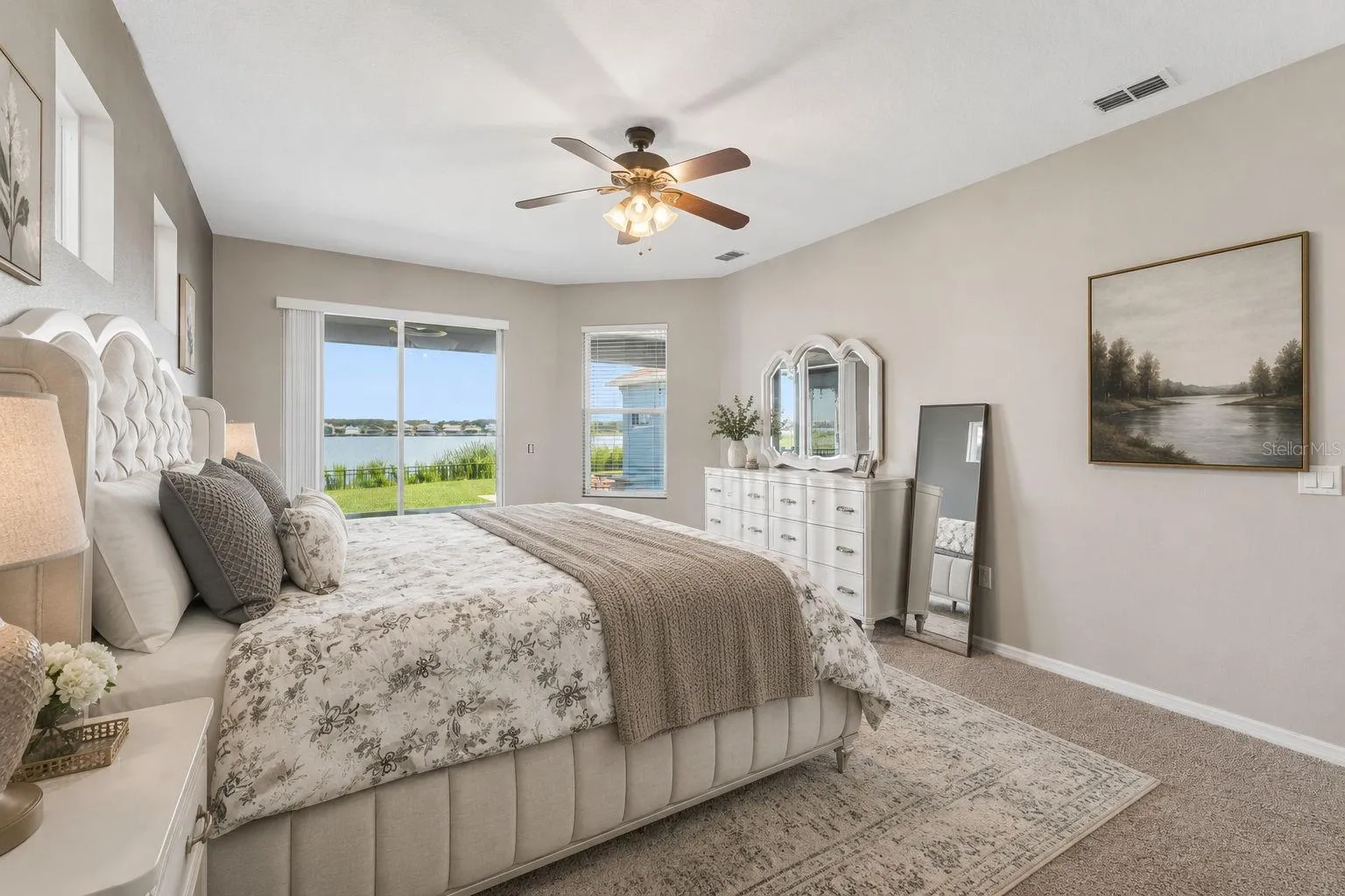 Wake up to views of the lake.