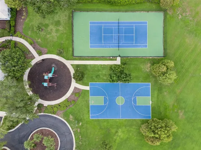 Clubhouse, Pool, Gym, Tennis, Pickle ball, and Playground amenities.