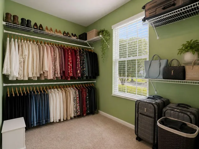 Primary Bedroom Closet Virtually Staged