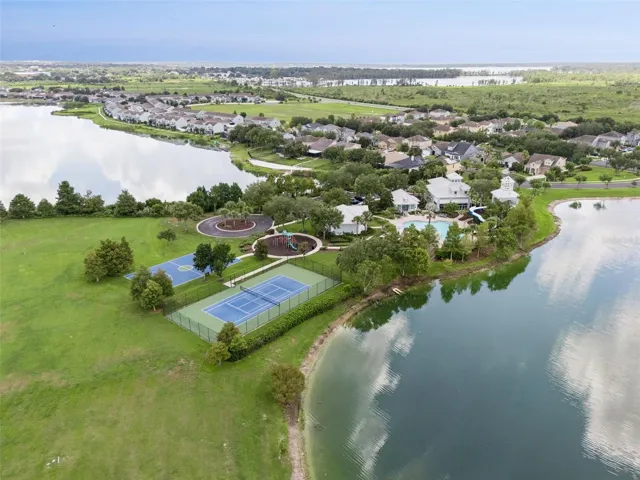 Clubhouse, Pool, Gym, Tennis, Pickle ball, and Playground amenities.