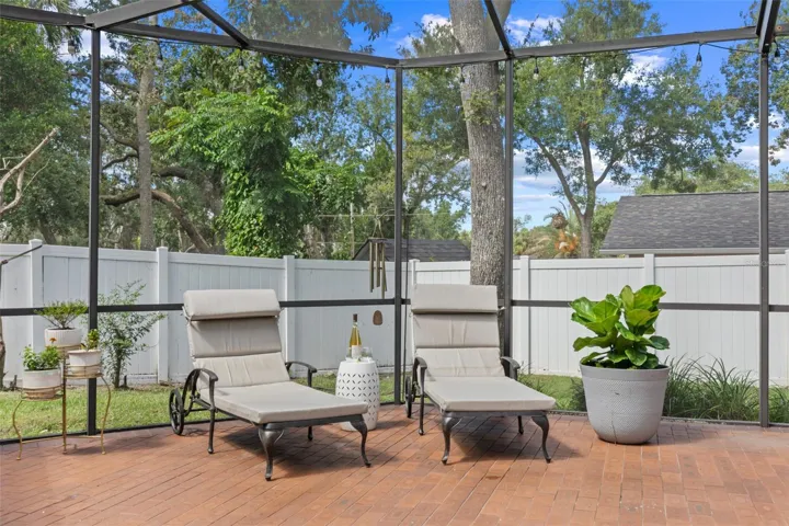 Sideyard and pool components area.