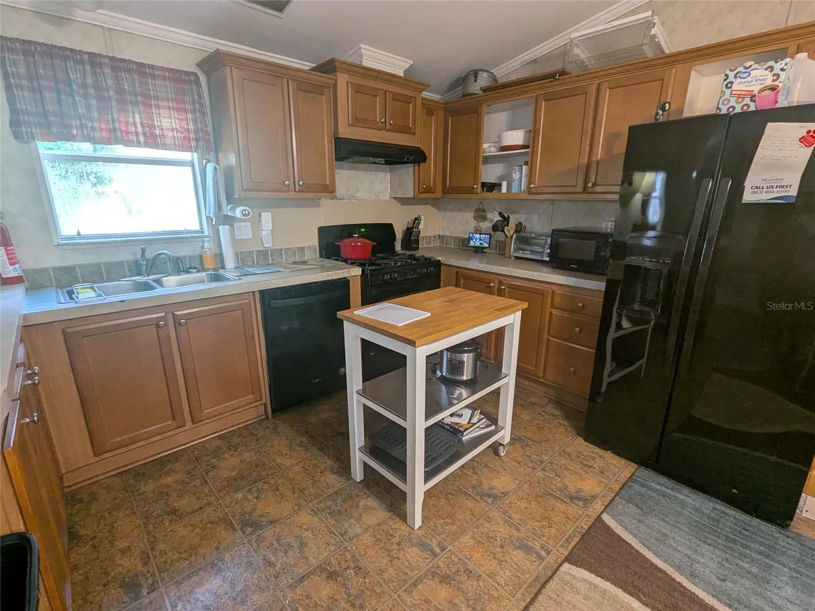 fridge and gas stove