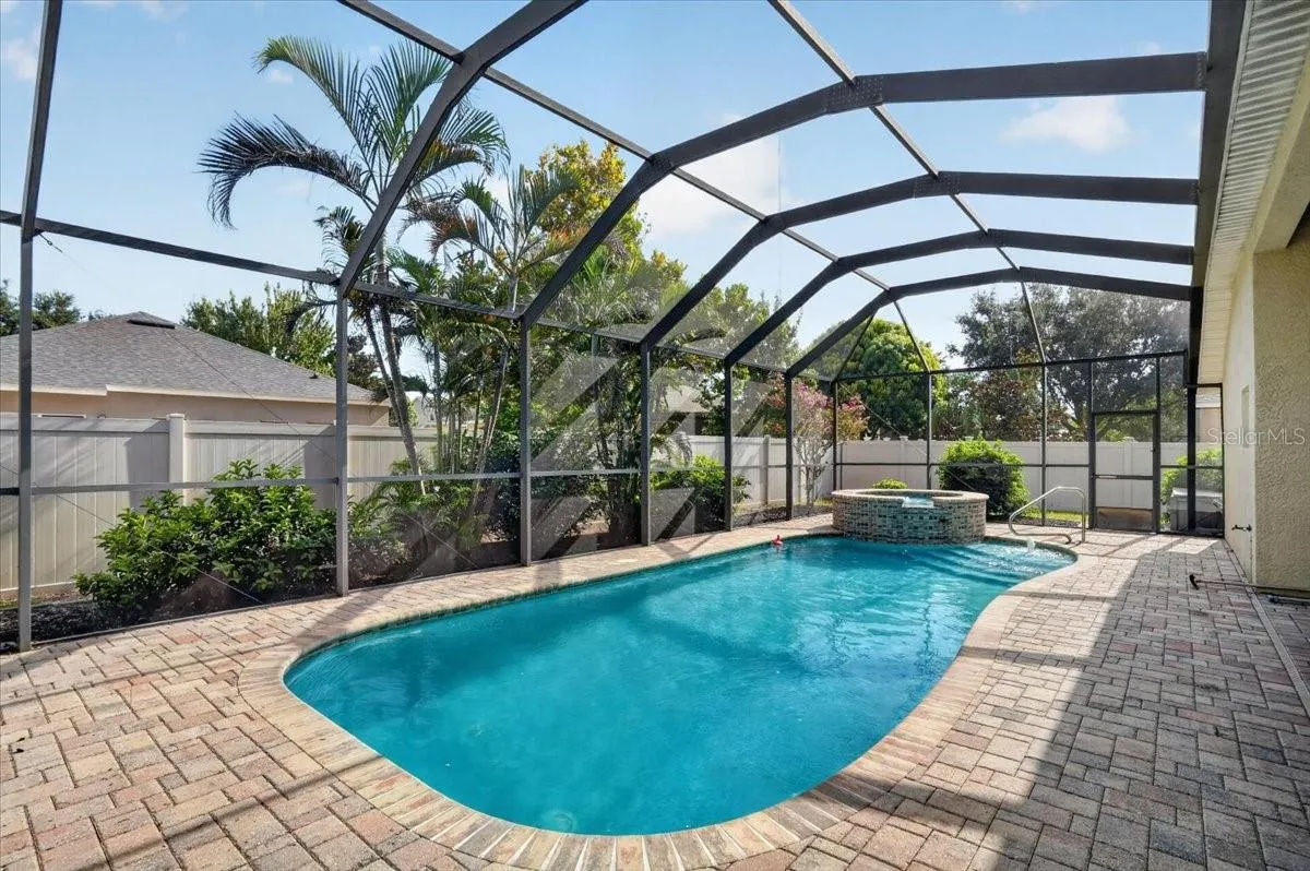 Screened pool area