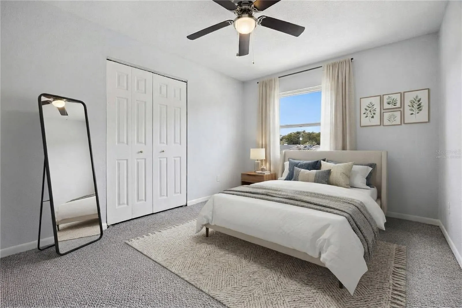 Virtually staged bedroom