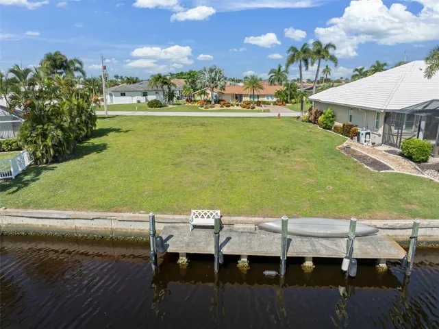 View of Lot and dock from canal