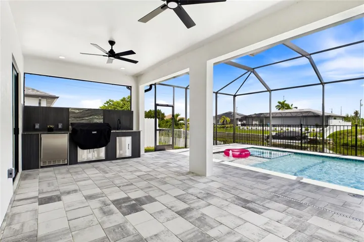 PAVER FLOORING &amp; CEILING FAN.