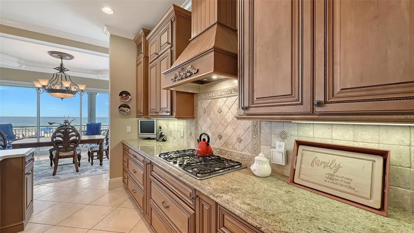 Plenty of food prep area in this kitchen