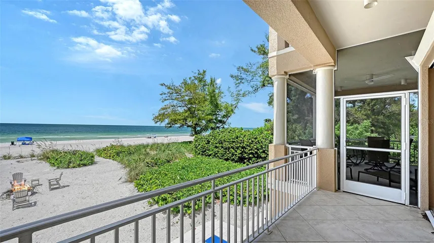 Deck off the living room.