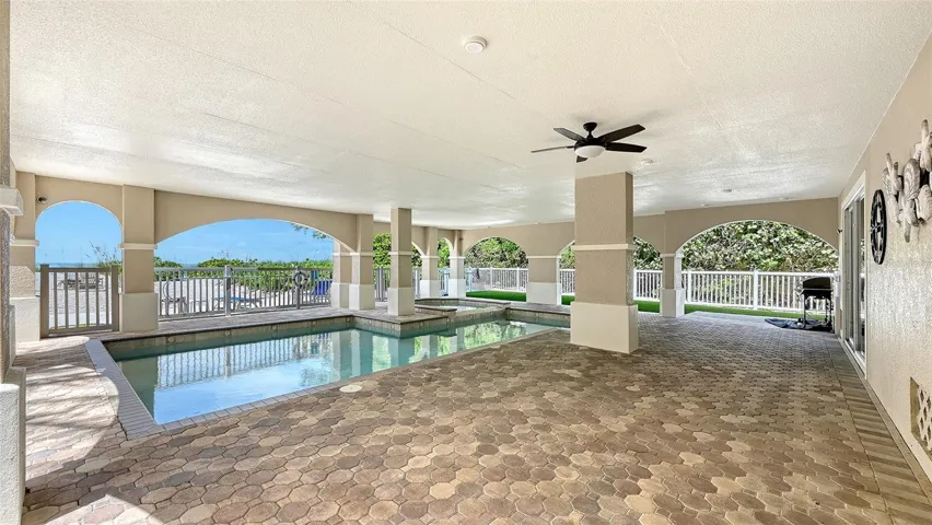 Lots of shaded space to relax or entertain.