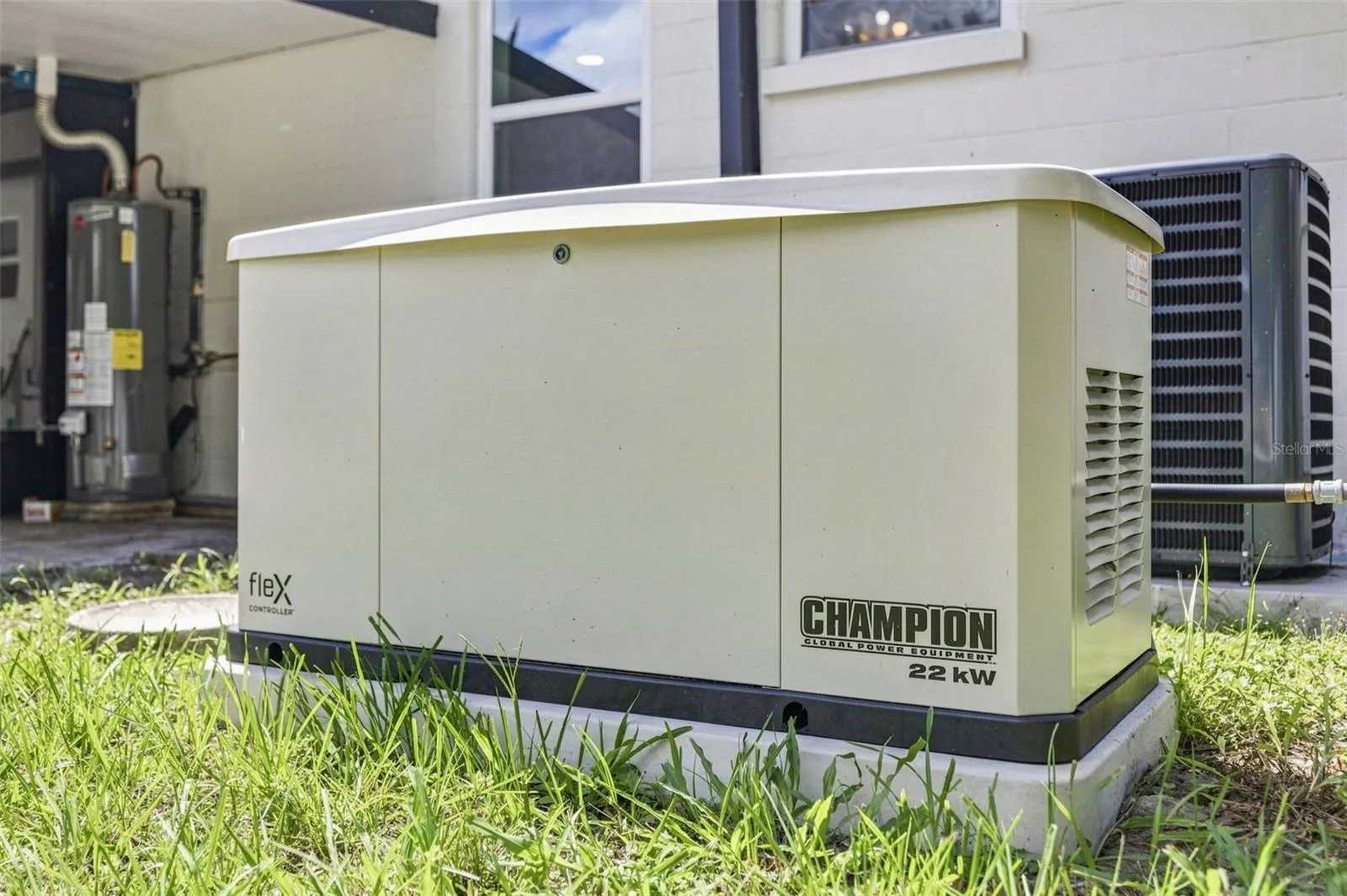 22kW Champion standby generator, providing backup power during