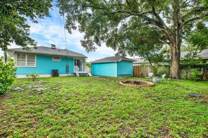 Big backyard with tons of potential