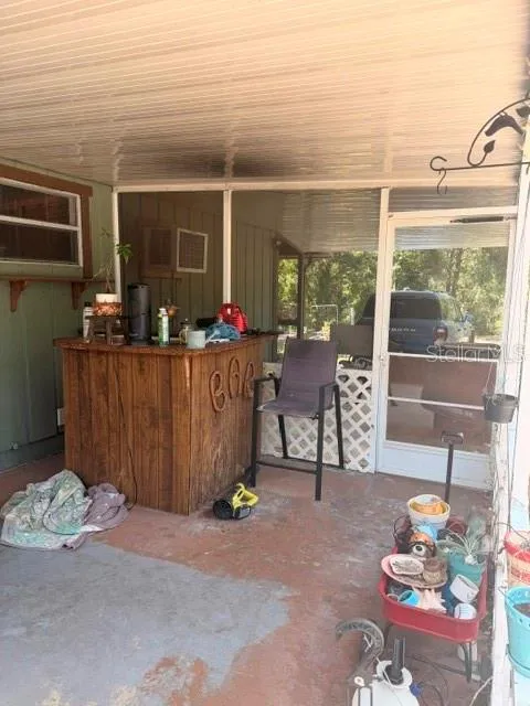 Covered back porch