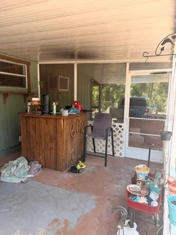Covered back porch