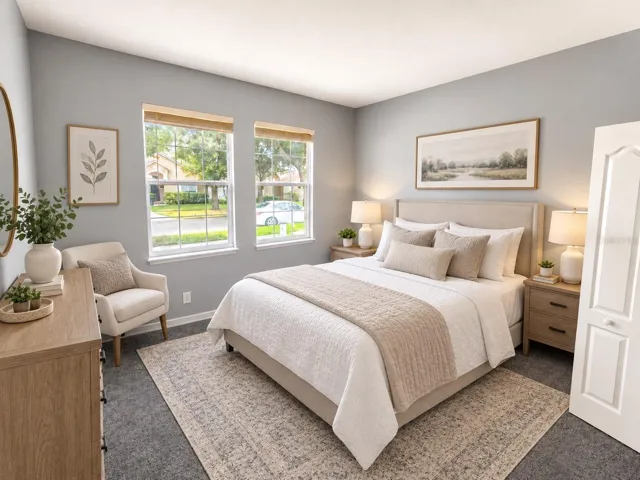 Second bedroom-staged