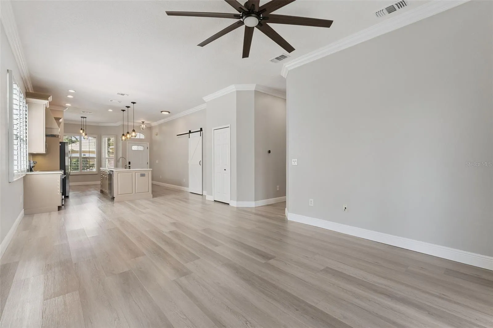 View from corner of family room