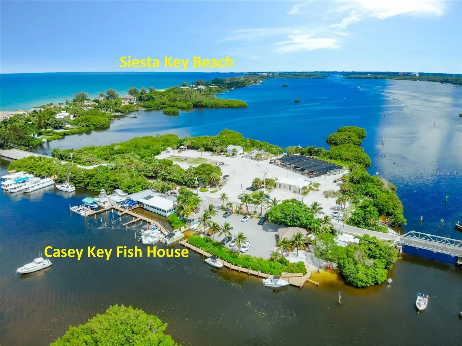 Blackburn Pt and the Casey Key swing bridge.