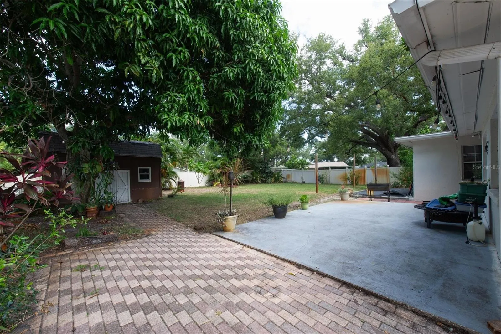 Oversized backyard