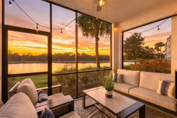 Sunsets over the water/golf/preserve view