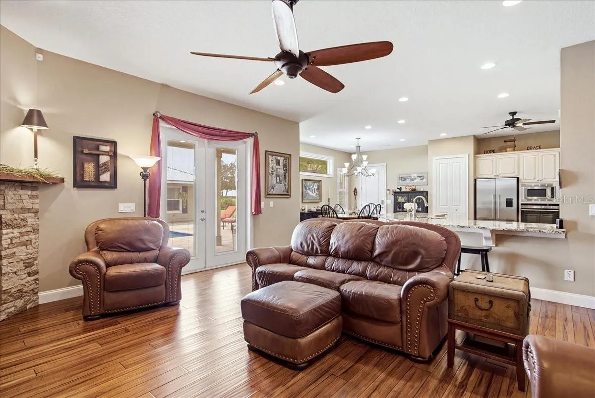 View from Living Room to Kitchen