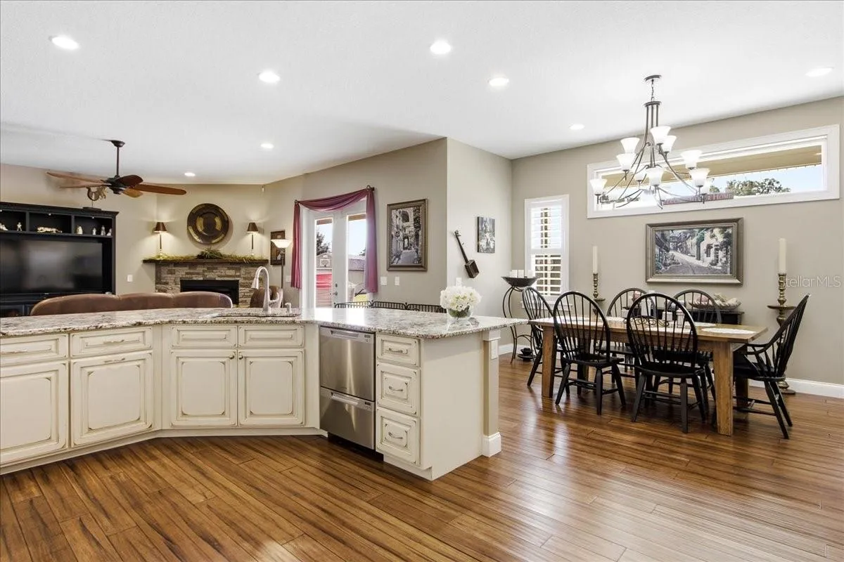 View from Kitchen to Living Room &amp; Breakfast/Dining  area