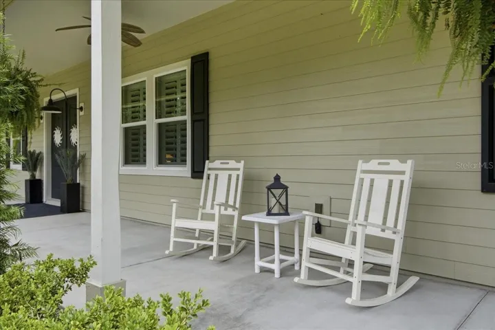 View of Front Open Porch from Drive Way