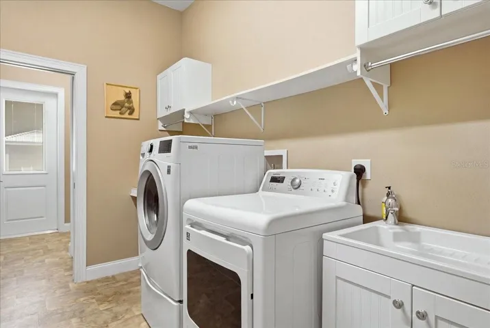 Laundry Room with Sink &amp; Cabinetry