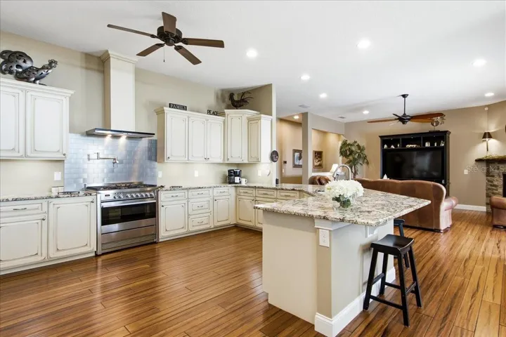 View of Kitchen with English Country Style Cabinets