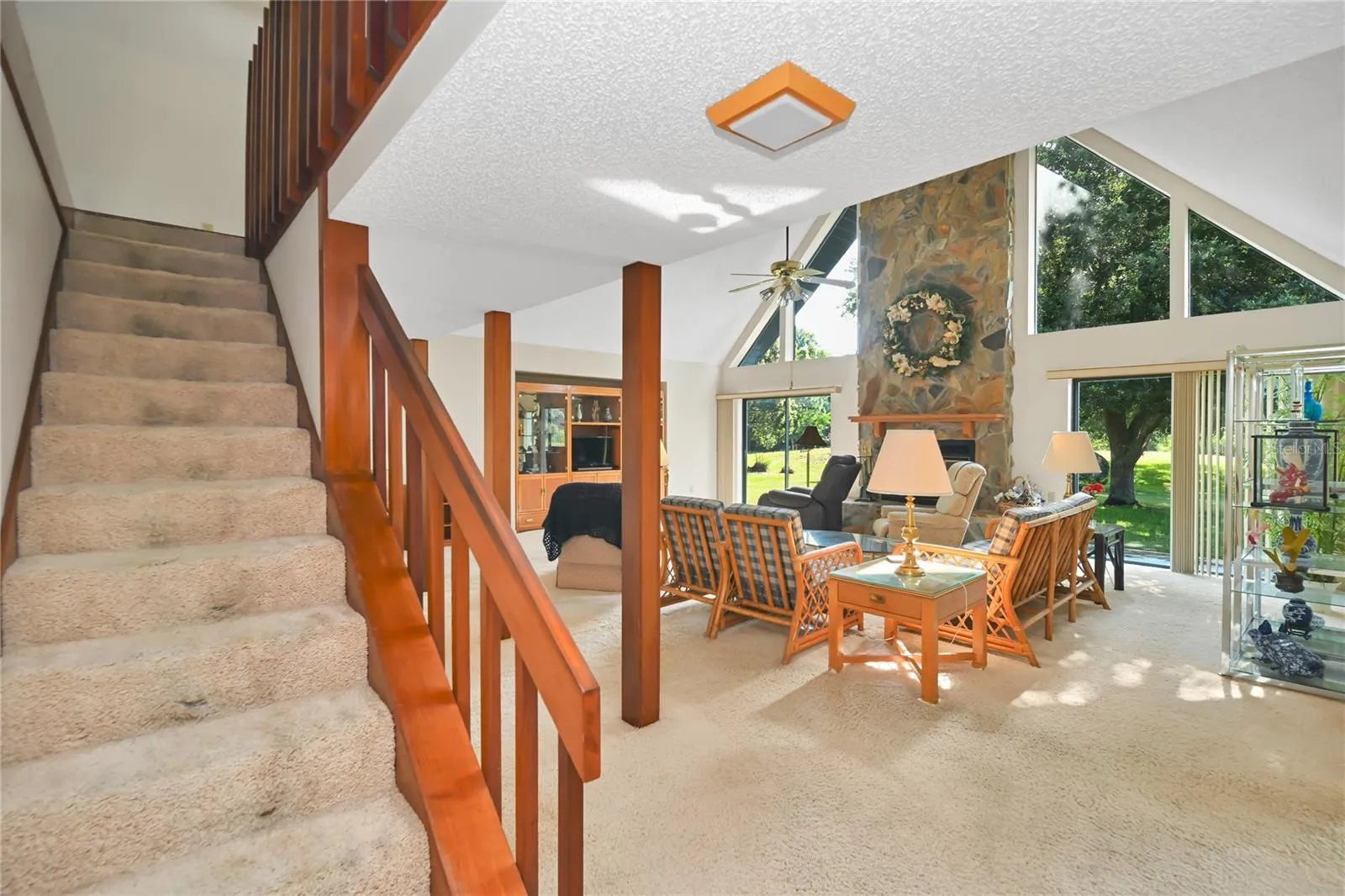 Living Room view from loft stairs