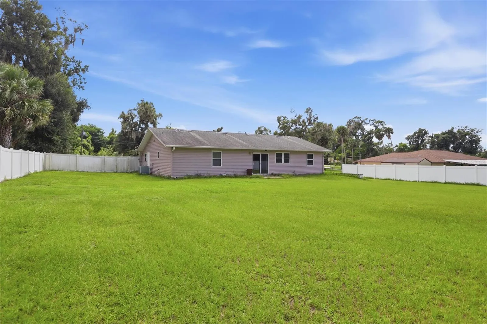 Large back yard