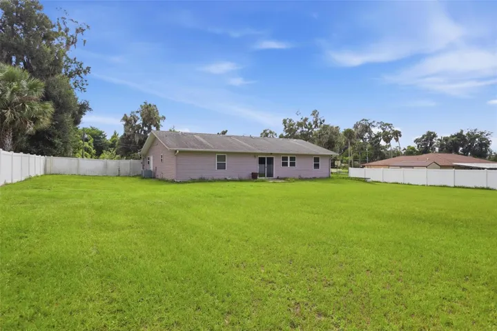 Large back yard