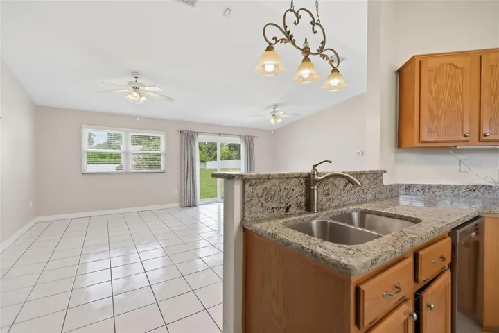 Kitchen open to the great room