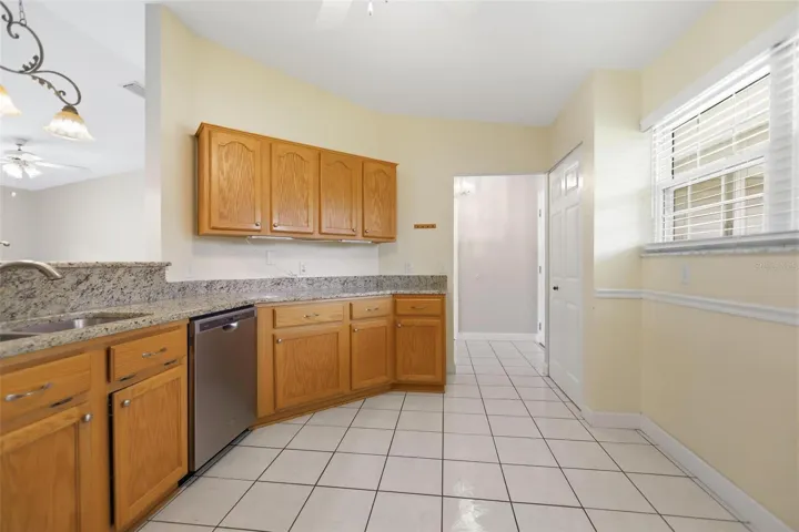 Cabinets and plenty of counter space.