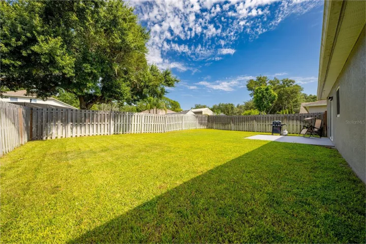 Backyard-fully fenced
