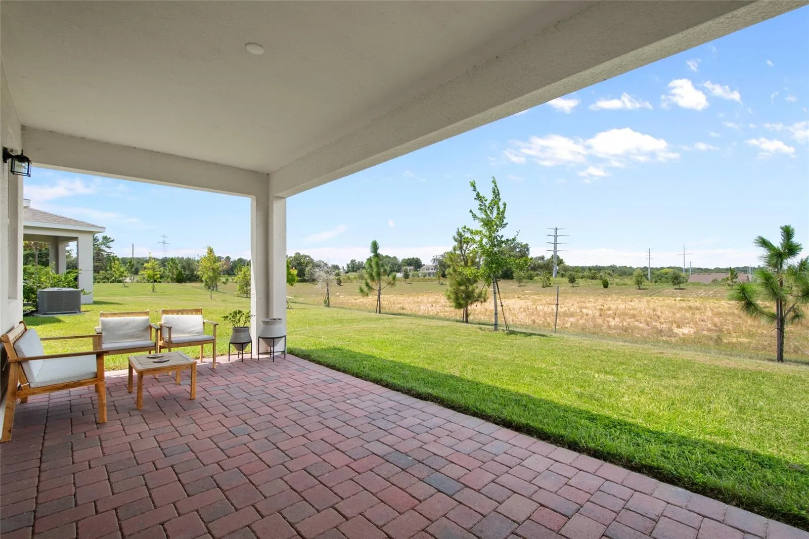 Generously sized you could add additional seating or a dining table for outdoor fresco meals.