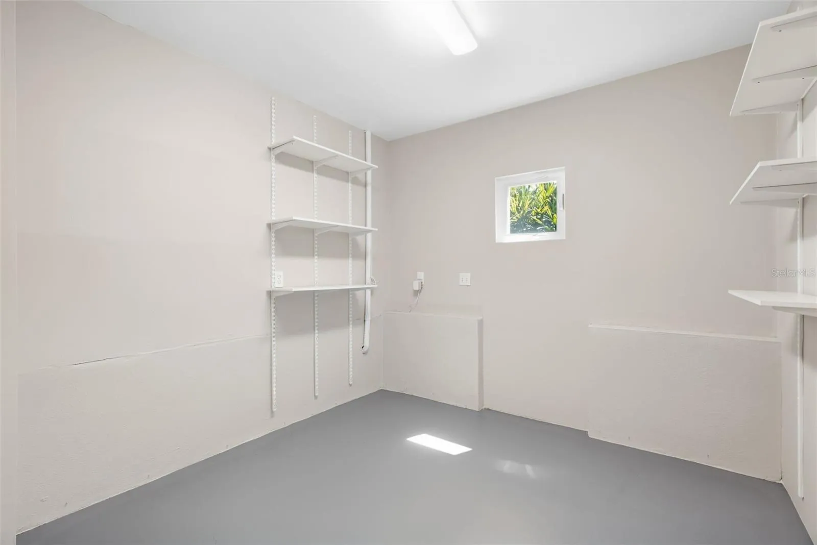 Ground level extra storage off garage