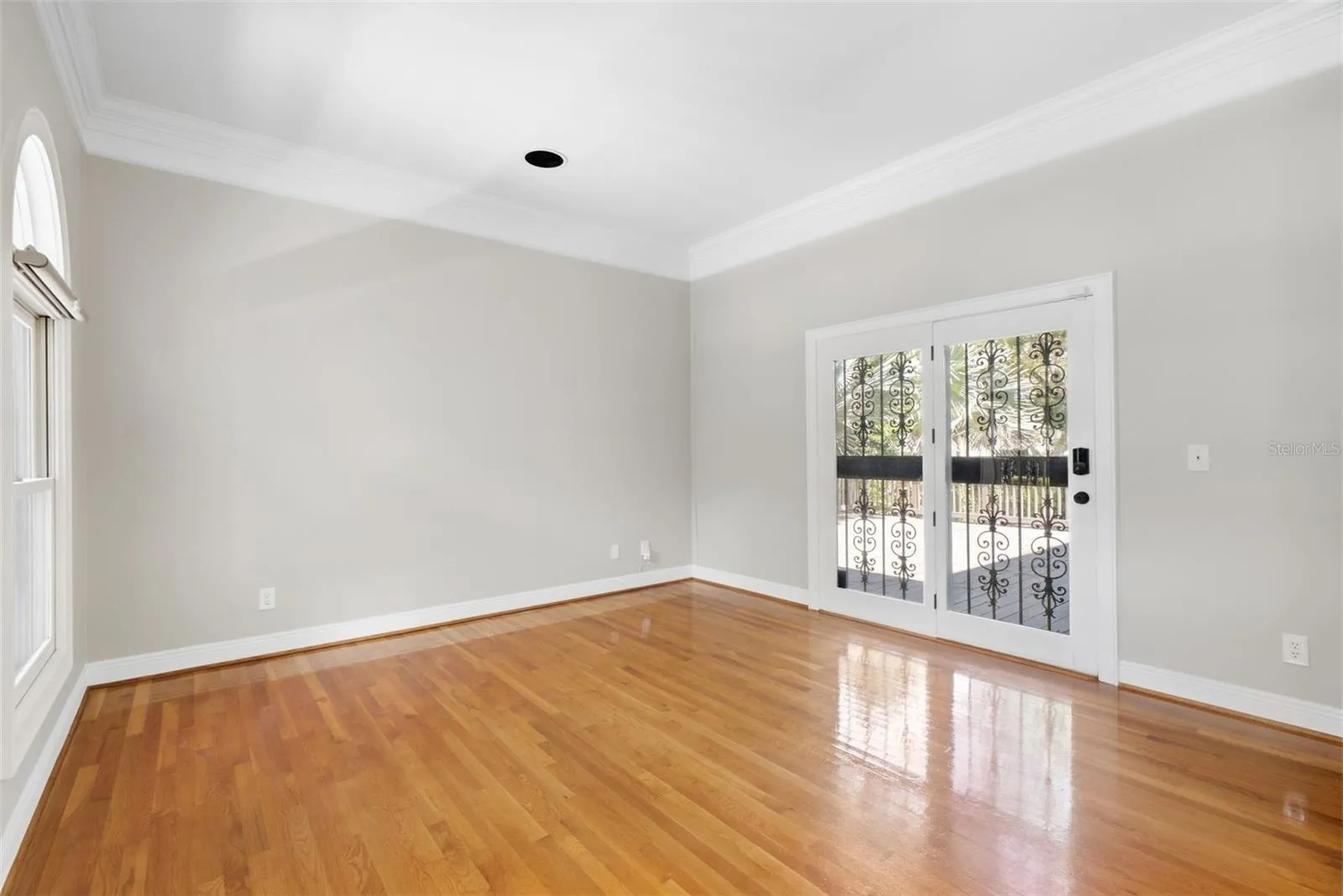 Living Room French doors to Deck
