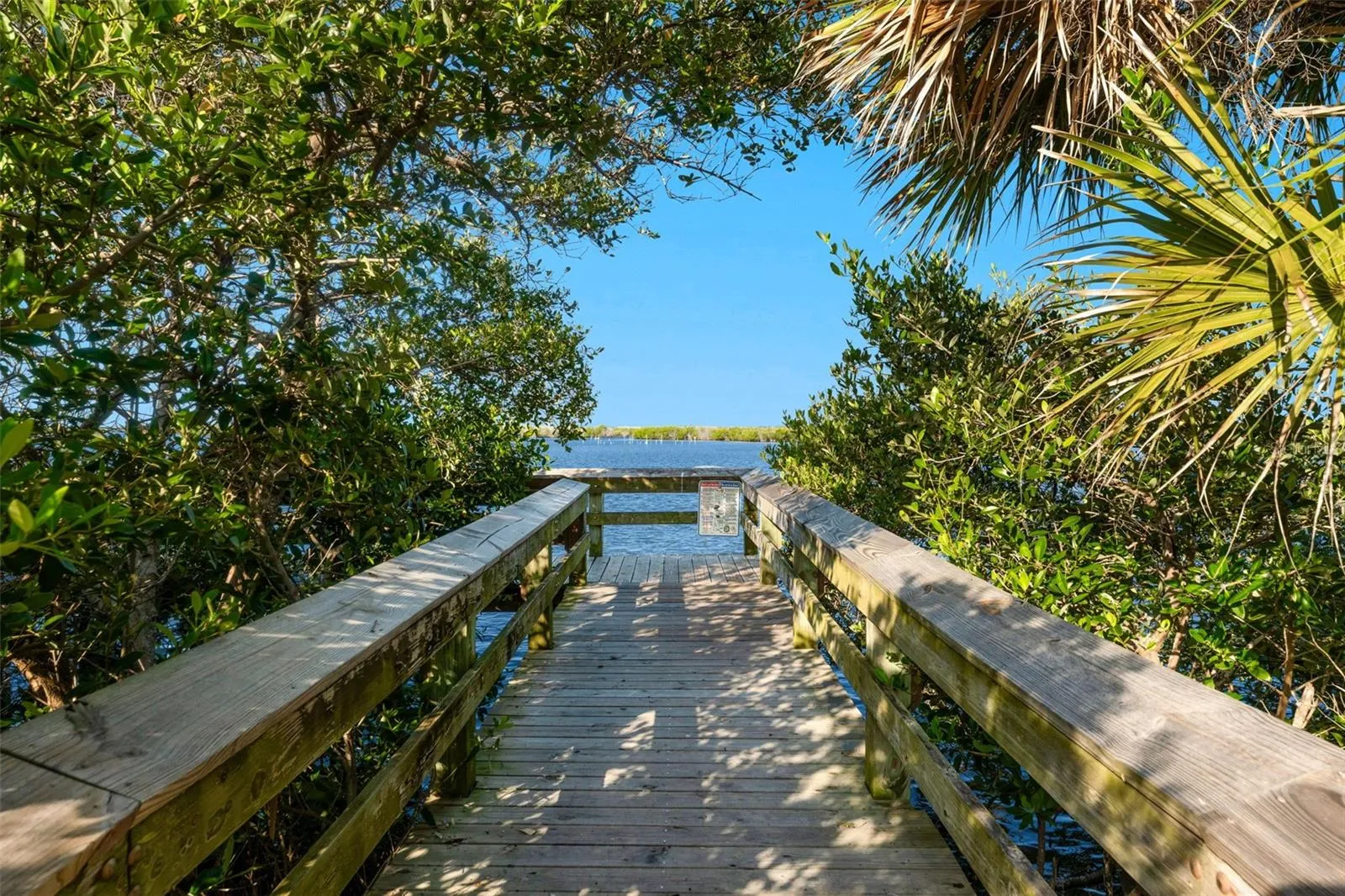 Fishing pier at Bethune Beach Park on the river