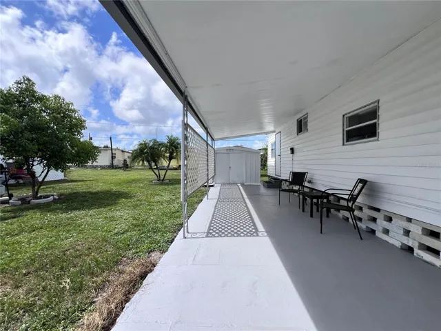 Long Carport and patio