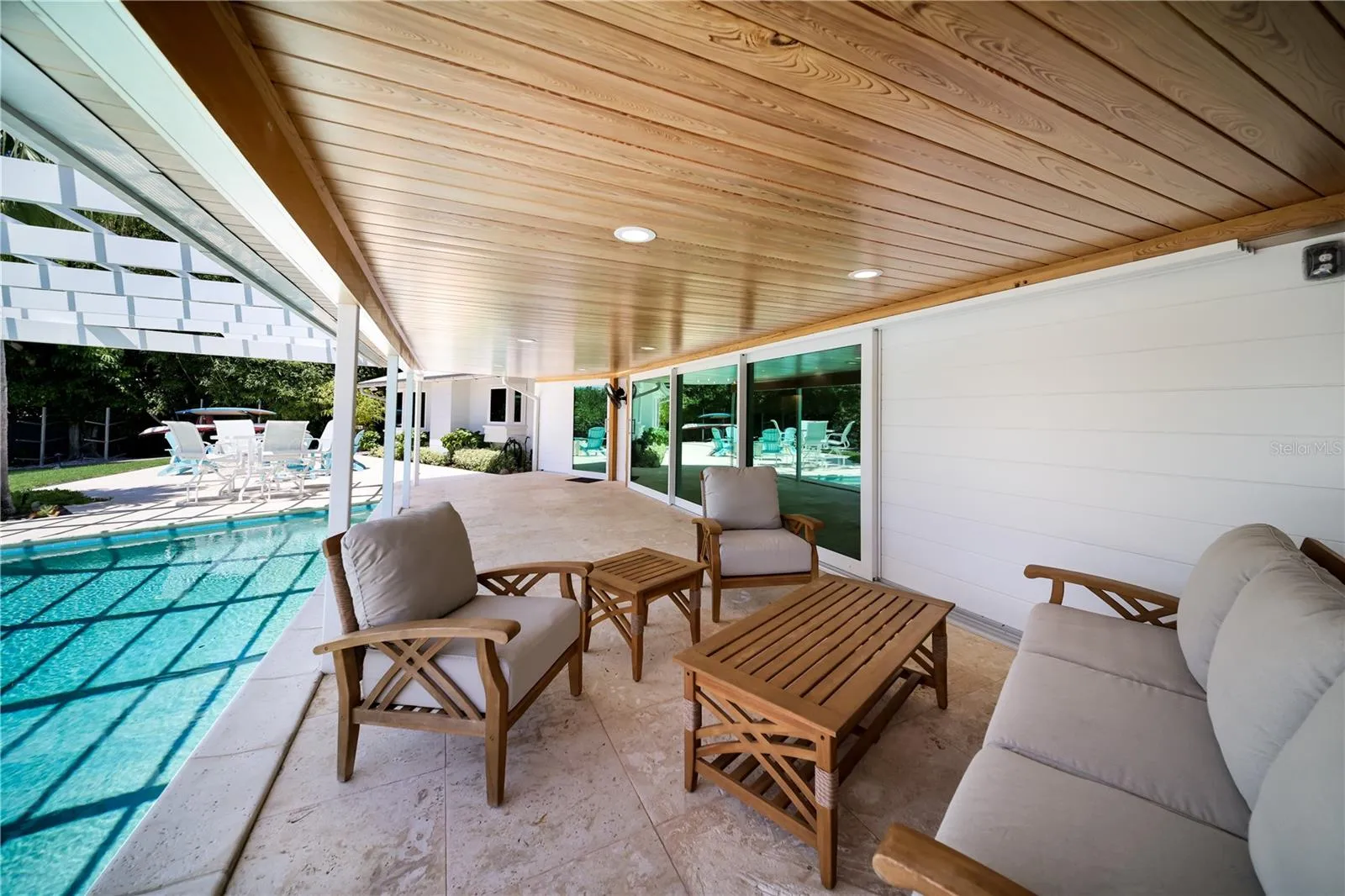 Relaxing covered patio