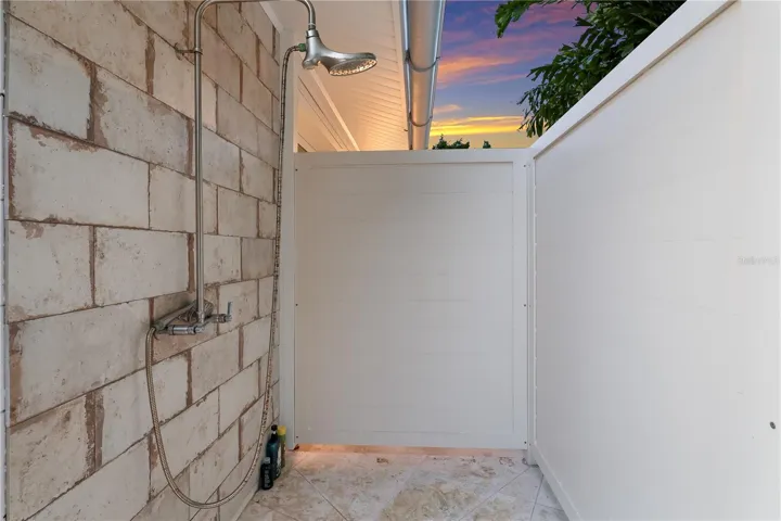 Private outdoor shower