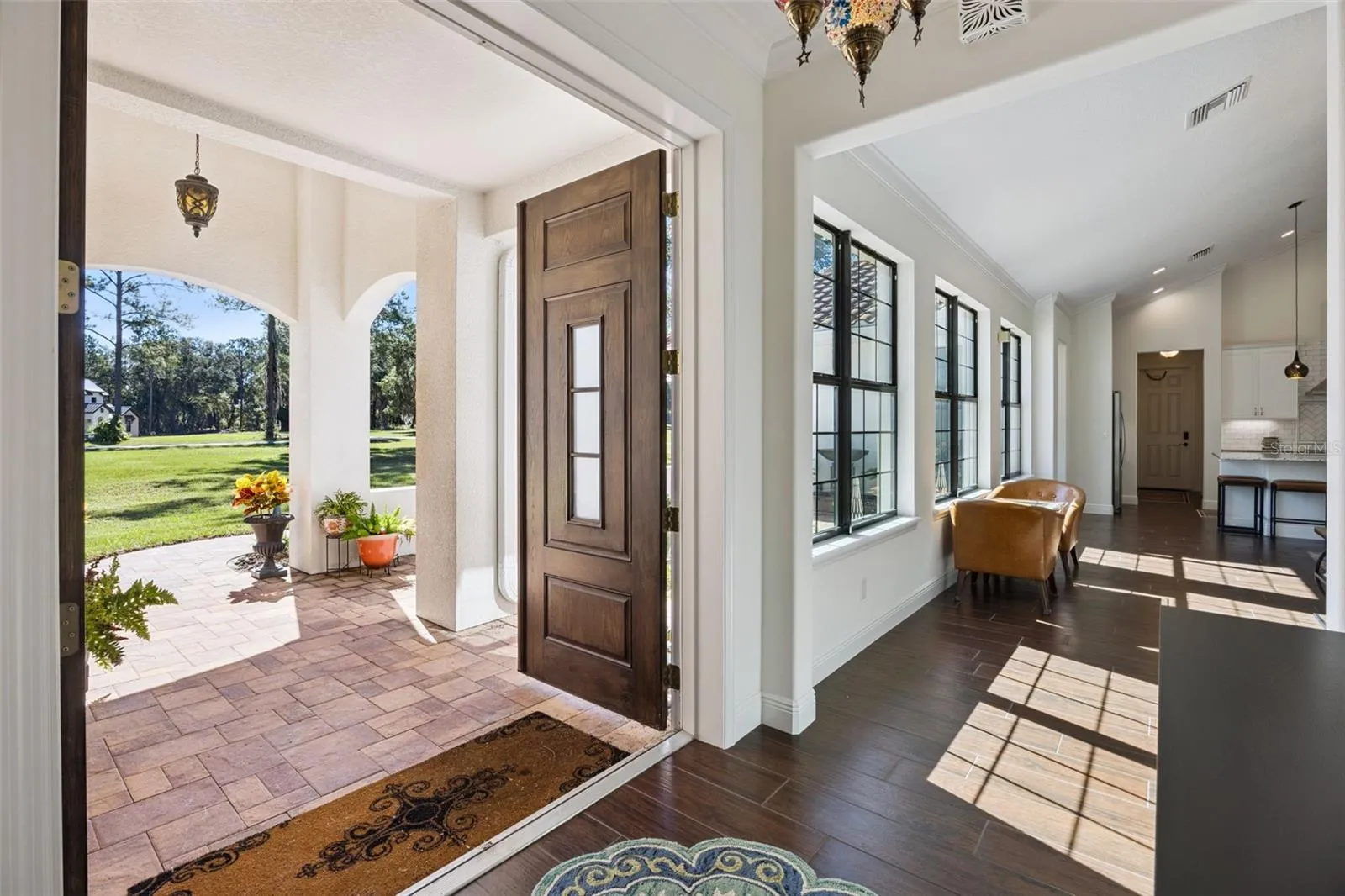 Foyer looking out to front courtyard