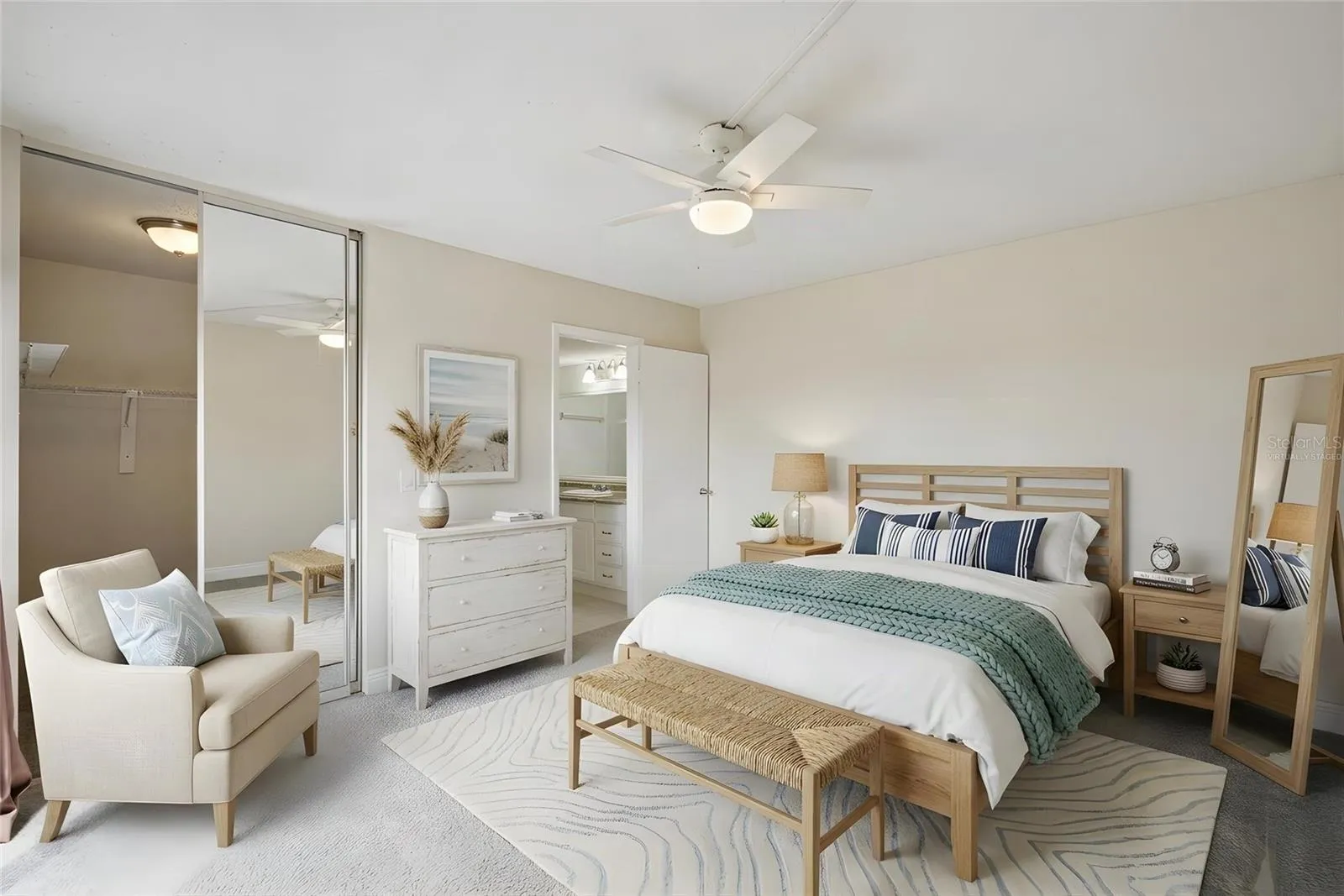 Virtually Staged Primary Bedroom
