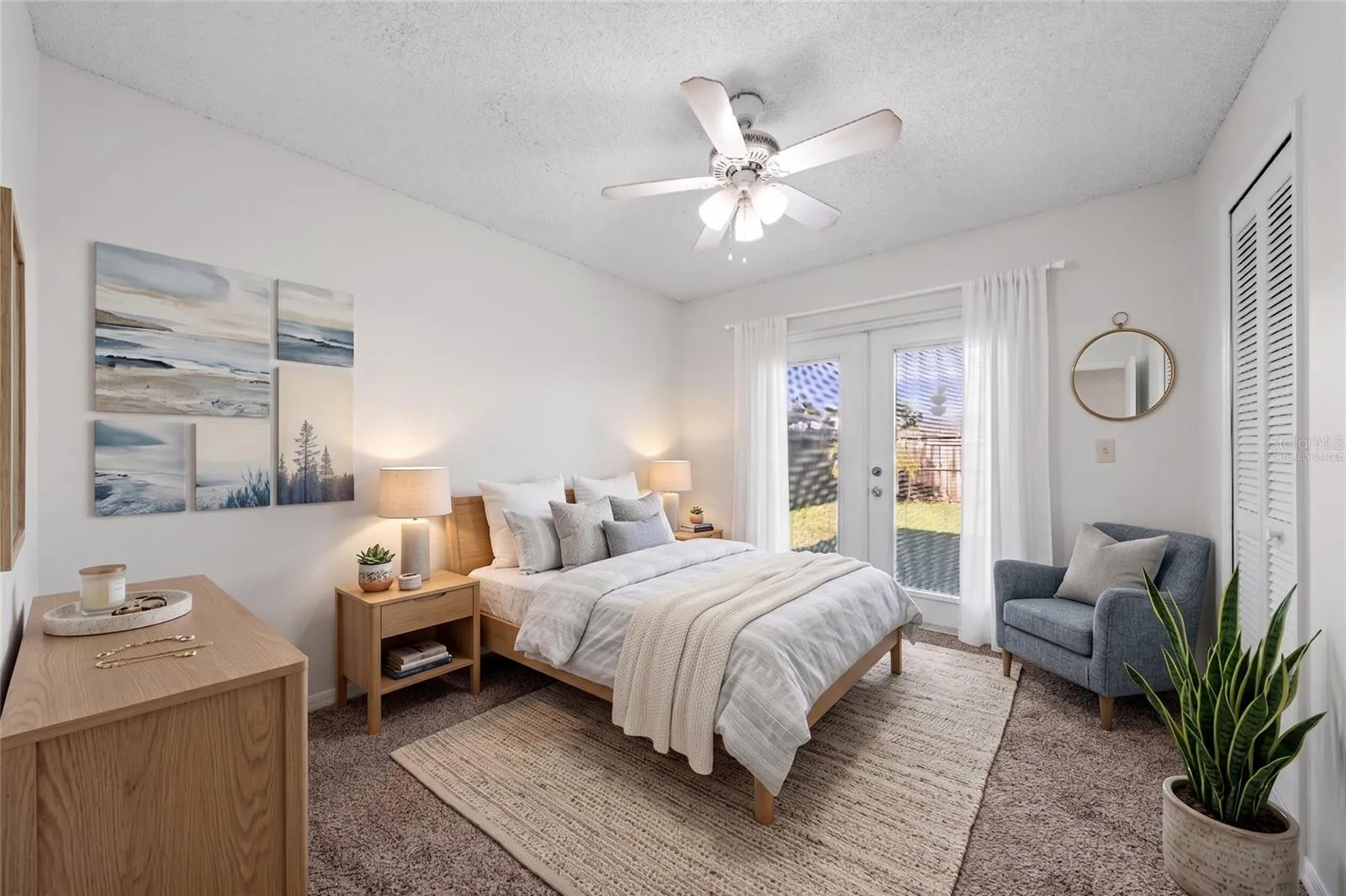 Virtually staged Bedroom #2