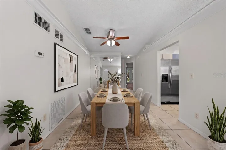 Virtually staged Dining Room