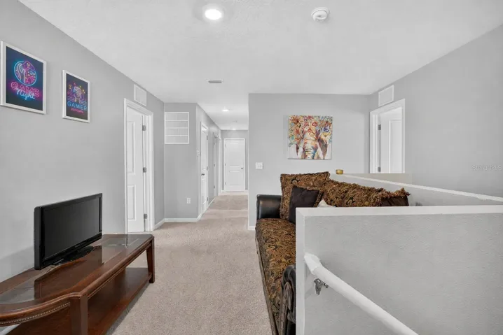 Upstairs living
